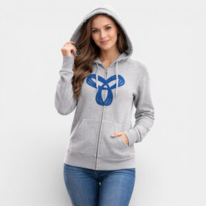 Aritzia TNA with Oversized Hood Gray Zip-up Fleeced Jacket, Size M